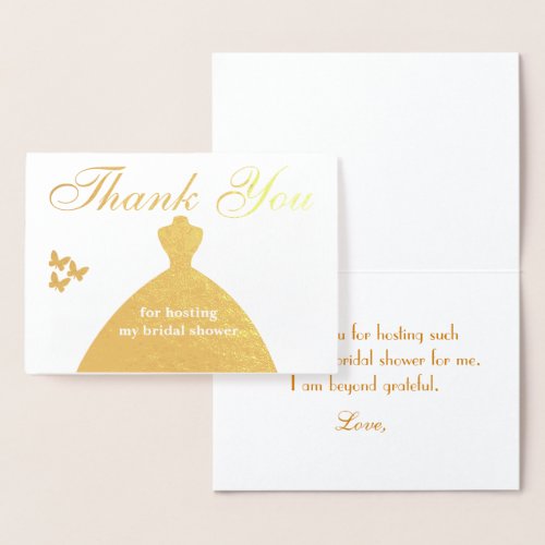 Lovely Bridal Shower Butterflies Foil Card