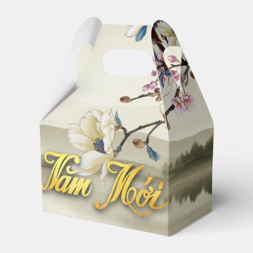 Lovely bucolic scene Spring Vietnamese New Year GF Favor Boxes