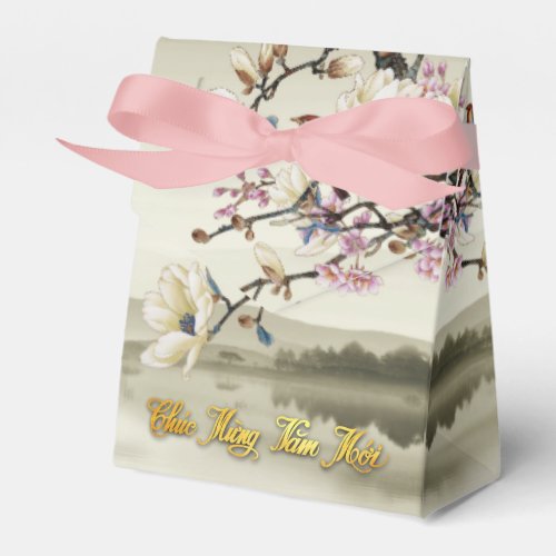 Lovely bucolic scene Spring Vietnamese New Year TF Favor Boxes