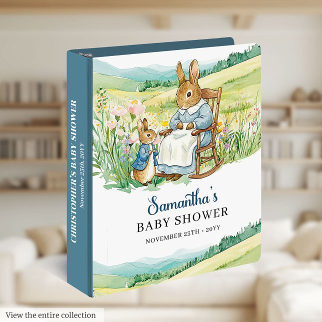 Lovely Bunny Baby Shower Guest Book Ring Binder (Lovely Bunny Baby Shower Guest Book Ring Binder)