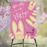 Some Bunny is Turning One 1st Birthday Welcome Foam Board, Zazzle