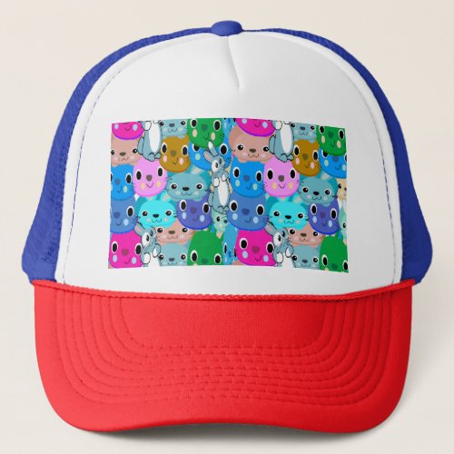 Lovely bunnys pattern image trucker hat