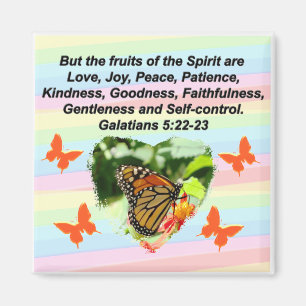 LOVELY BUTTERFLY FRUIT OF THE SPIRIT MAGNET
