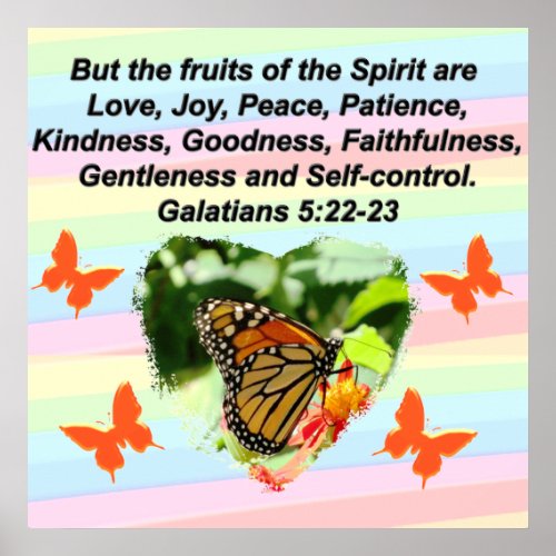 LOVELY BUTTERFLY FRUIT OF THE SPIRIT POSTER