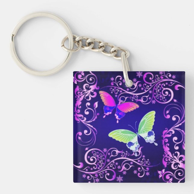 Lovely Butterfly Keychain (Front)
