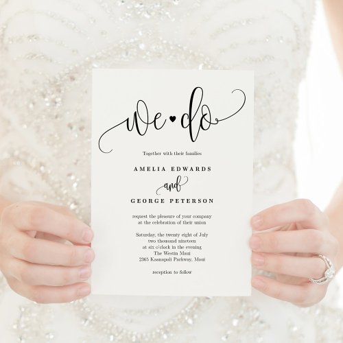 Lovely Calligraphy EDITABLE COLOR Invitation LCC