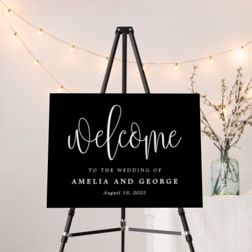 Lovely Calligraphy EDITABLE COLOR Welcome Sign