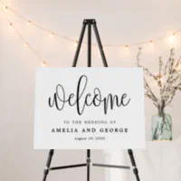 Modern Nuptial Editable Color Photo Welcome Sign - Berry Berry Sweet