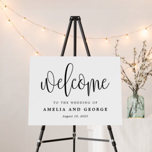 Lovely Calligraphy EDITABLE COLOR Welcome Sign