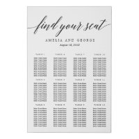 Lovely Calligraphy Faux Chalkboard Seating Chart