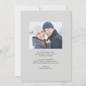 Lovely Calligraphy Photo Save The Date Card (Back)