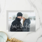 Lovely Calligraphy Photo Save The Date Card
