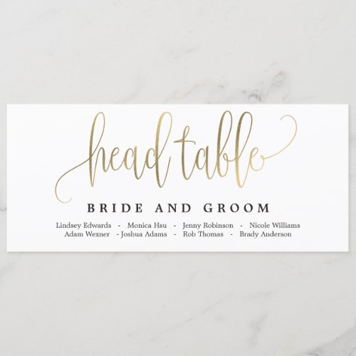 Lovely Calligraphy Seating Chart Card