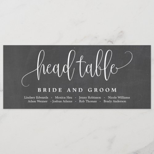 Lovely Calligraphy Seating Chart Card