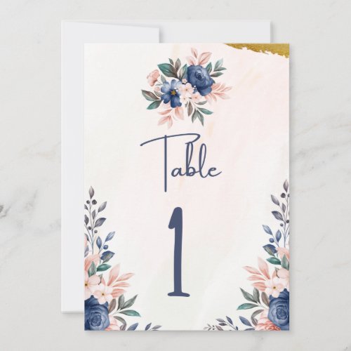 Lovely Calligraphy Table Number Card