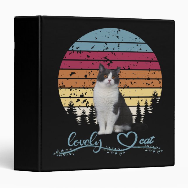 Lovely Cat 3 Ring Binder (Front/Spine)