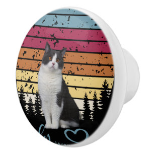 Lovely Cat Ceramic Knob