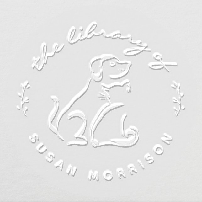 Lovely Cat Dog Custom Library Book Embosser (Design)