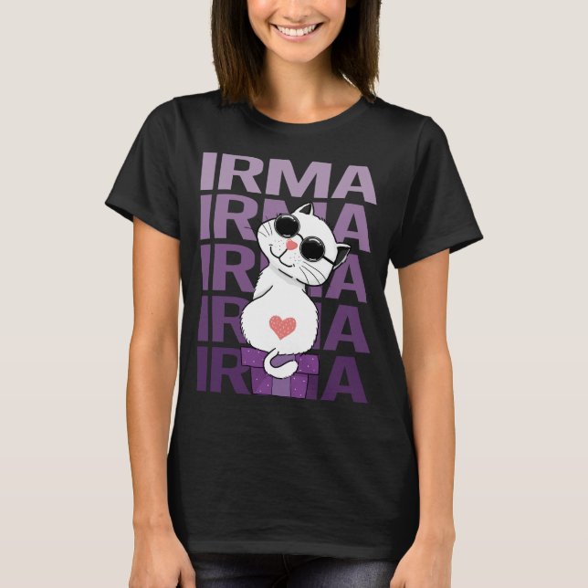 Lovely Cat - Irma Name T-Shirt (Front)
