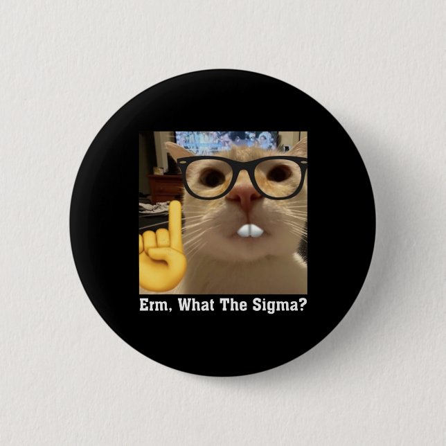 Lovely Cat Meme Clic Art Cute Kitten Erm  Button (Front)