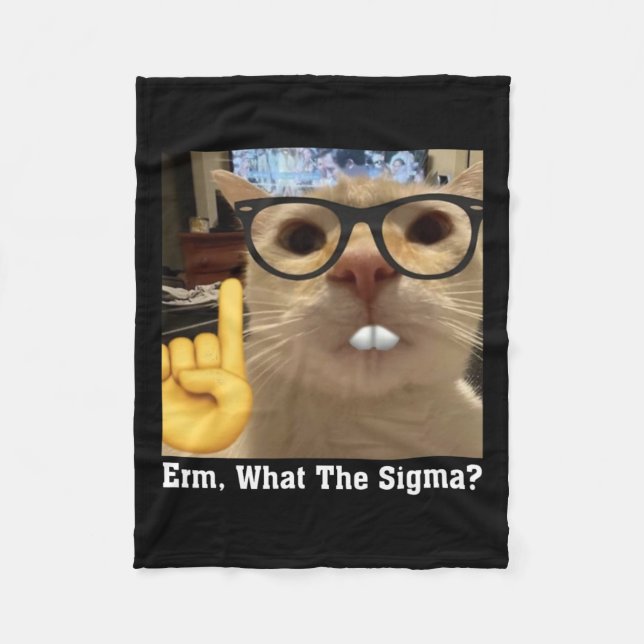 Lovely Cat Meme Clic Art Cute Kitten Erm  Fleece Blanket (Front)