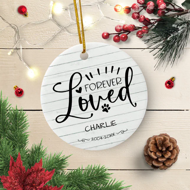 Lovely Cat Or Dog Pet Memorial Keepsake Photo Ceramic Ornament | Zazzle
