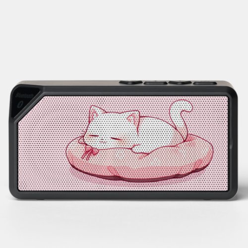 Lovely Cat Sleeping on Pillow Bluetooth Speaker