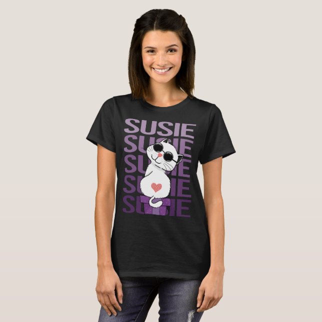 Lovely Cat - Susie Name T-Shirt | Zazzle