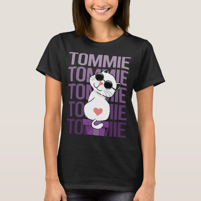 Lovely Cat - Tommie Name T-Shirt (Front)
