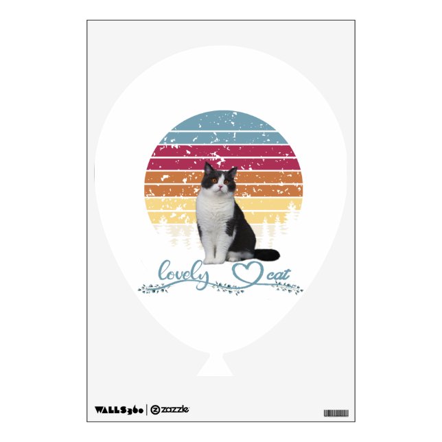Lovely Cat Wall Decal (Front)