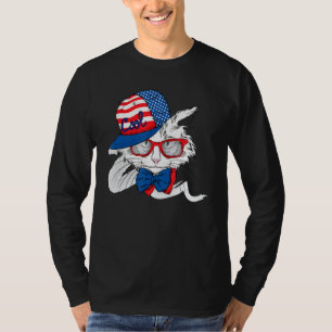 Lovely Cat With Cool Hat Animal For Men Women T-Shirt