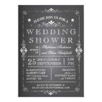 Lovely Chalkboard Couples Wedding Shower Card