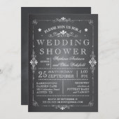 Lovely Chalkboard Couples Wedding Shower Invitation (Front/Back)