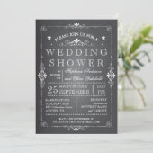Lovely Chalkboard Couples Wedding Shower Invitation (Standing Front)