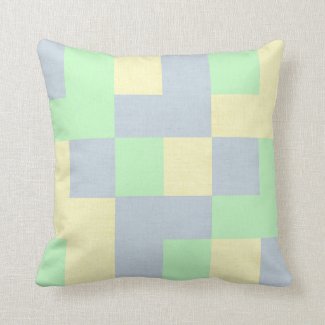 Lovely Checkered Pastel Throw Pillow