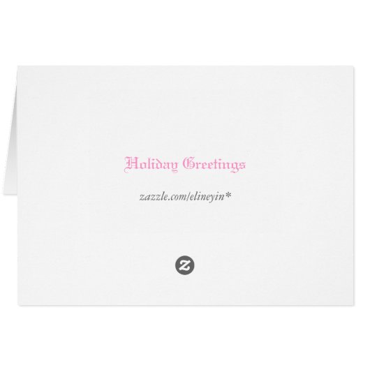 Lovely cherry blossom happy holiday greeting (Back Horizontal)