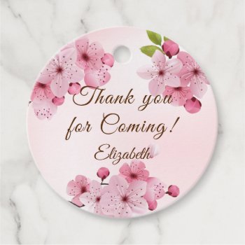 Lovely Cherry Blossoms Thank You Favor Tags by kazashiya at Zazzle