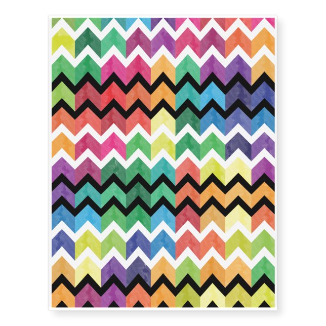 Lovely Chevron IV Temporary Tattoos (Front)