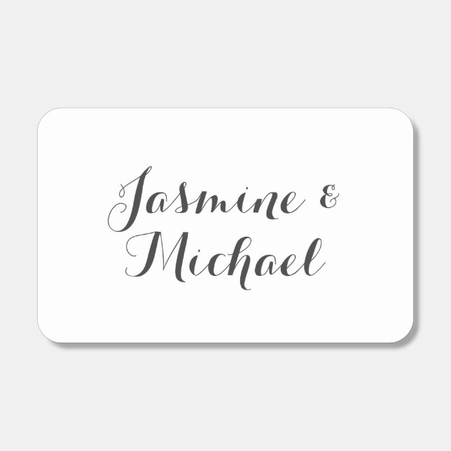 Lovely Chic Calligraphy Couple Names  Matchboxes (Front)