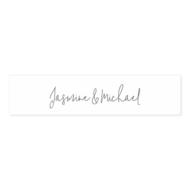 Lovely Chic Calligraphy Couple Names  Napkin Bands (Unfolded)