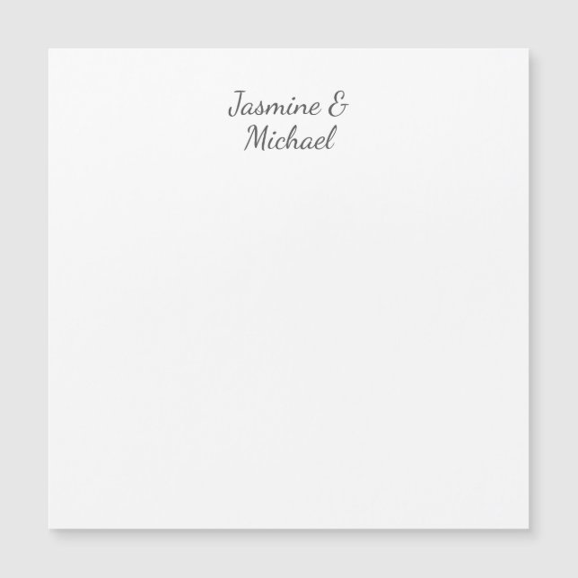 Lovely Chic Calligraphy Couple Names Wedding (Front)