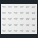 Lovely Chic Calligraphy Couple Names Wedding Wrapping Paper<br><div class="desc">You Can Easily Change the Fonts,  Background Image and Color,  Letter Characters.</div>