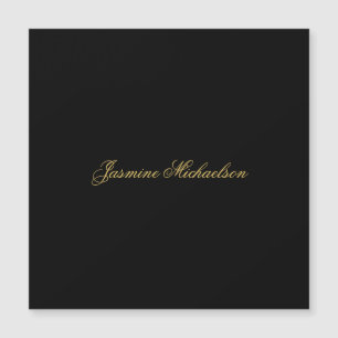 Lovely Chic Calligraphy Name Black & Gold