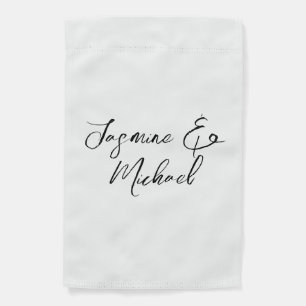 Lovely Chic Calligraphy Names Weddings Garden Flag