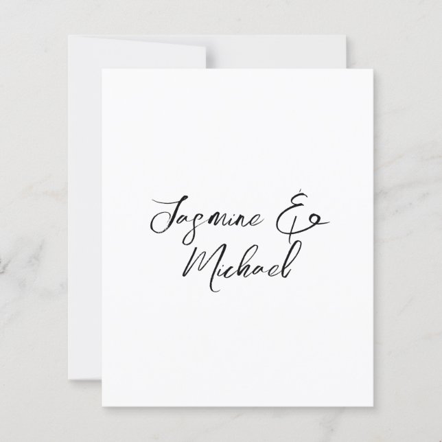Lovely Chic Calligraphy Names Weddings Paper Sheet (Front)