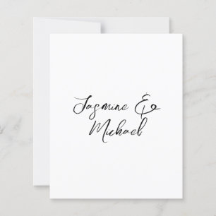 Lovely Chic Calligraphy Names Weddings Paper Sheet