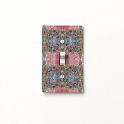 Lovely Chic Flower Garden Watercolor Painting  Light Switch Cover