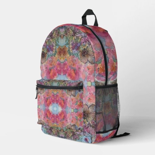 Lovely Chic Flower Garden Watercolor Painting  Printed Backpack