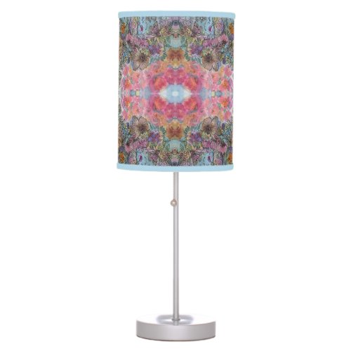 Lovely Chic Flower Garden Watercolor Painting  Table Lamp