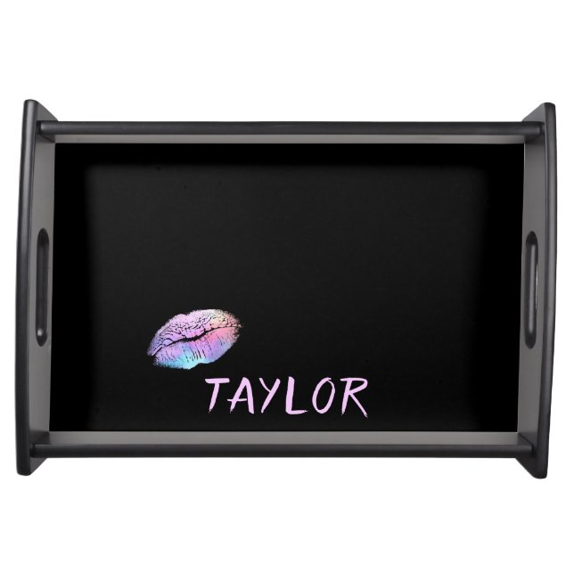 Lovely Chic Lipstick print Serving Tray (Front)